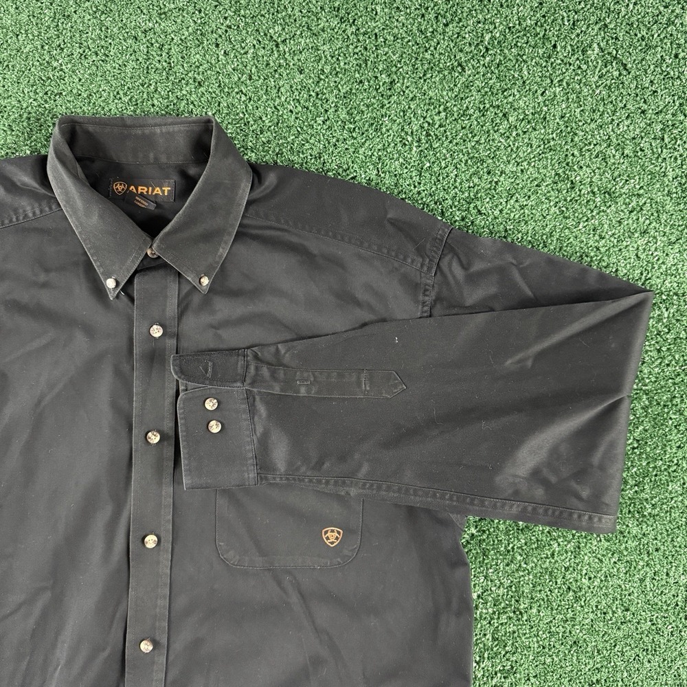 Ariat Men's Long Sleeve Button Shirt Size XL Black Western Rugged Outdoors